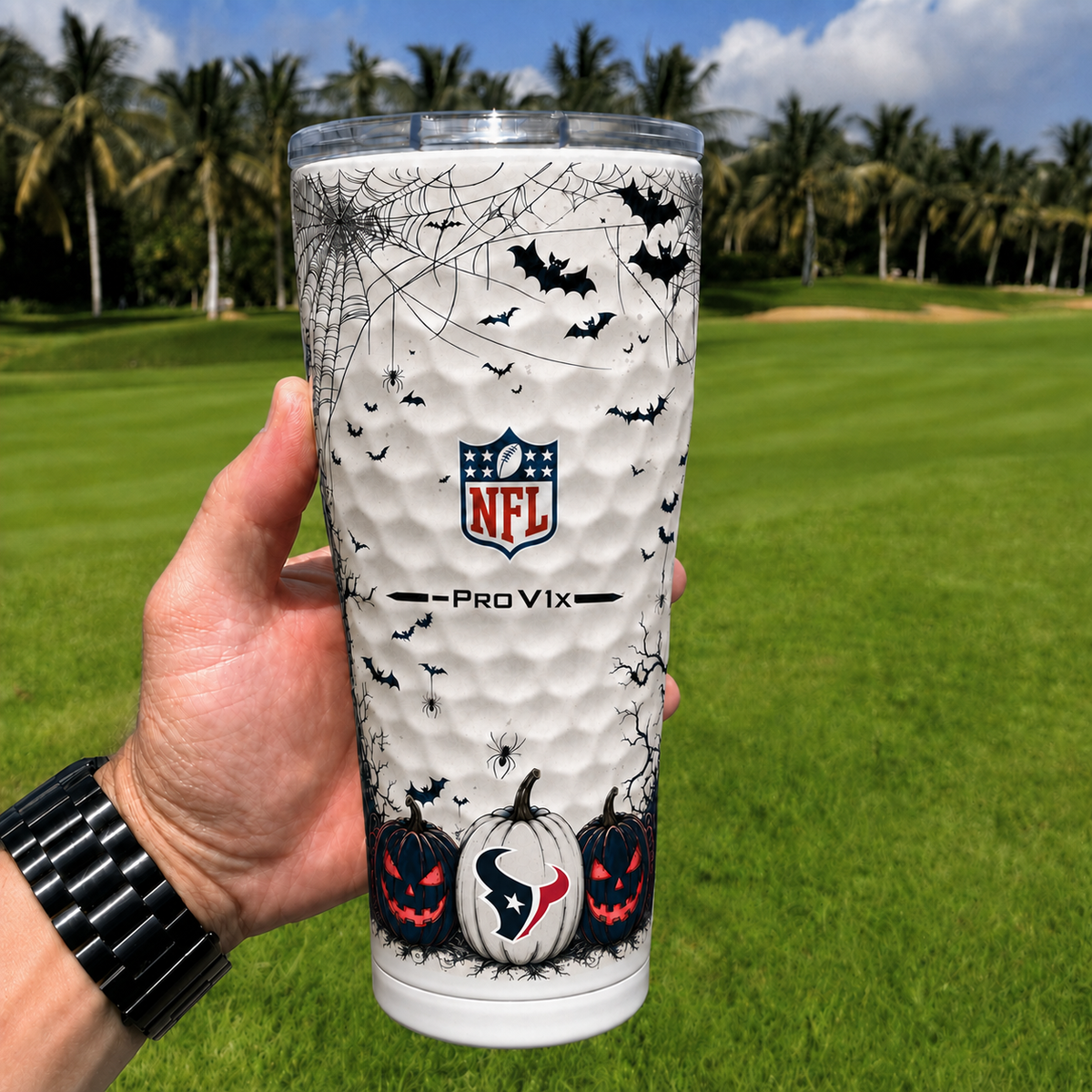 Exclusive NFL x HOU Halloween V2 Monogram Golf Tumbler