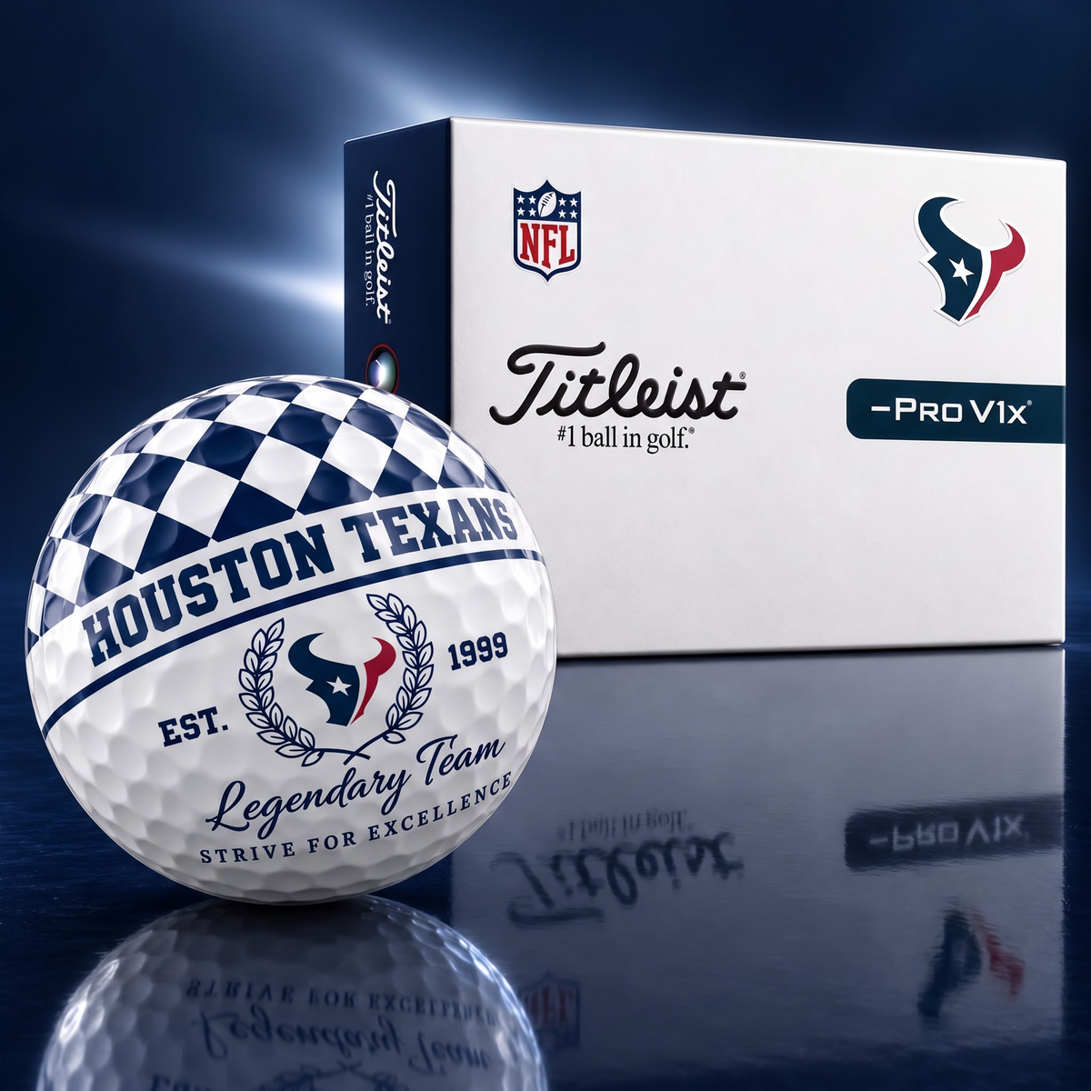 Exclusive NFL x HOU Legendary Team V6 Golf Ball