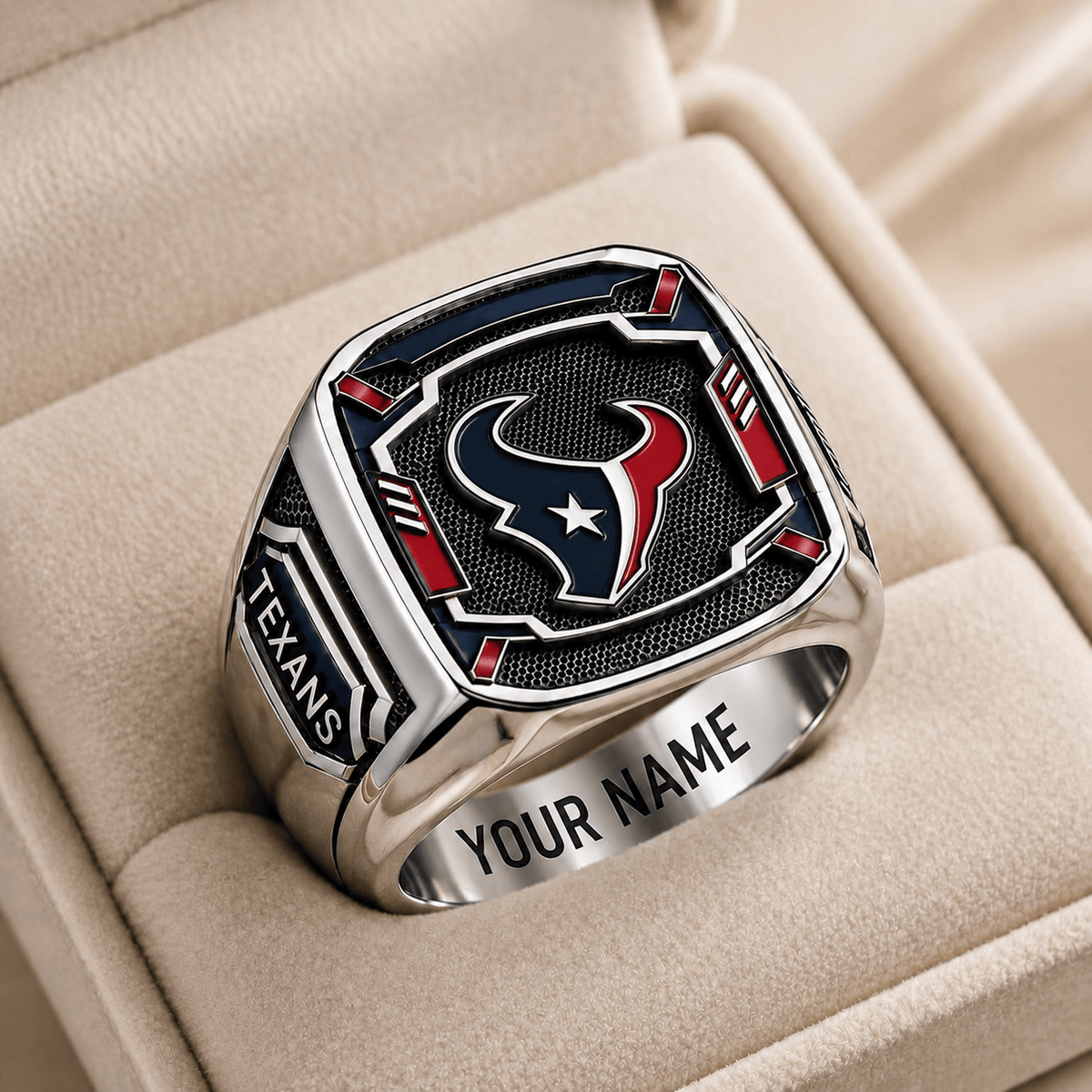 Exclusive NFL x HOU Personalized Name Ring