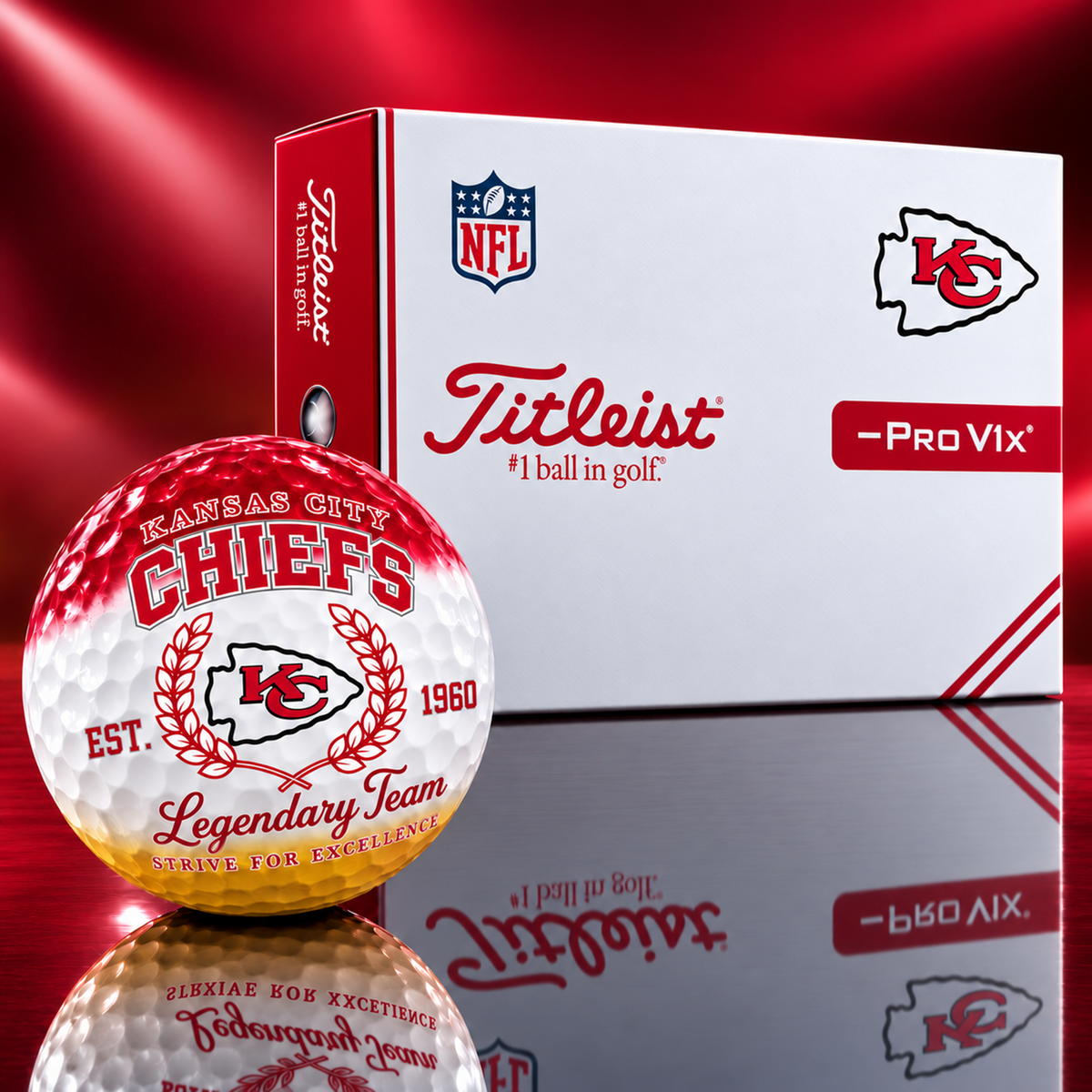 Exclusive NFL x KC Legendary Team V9 Golf Ball