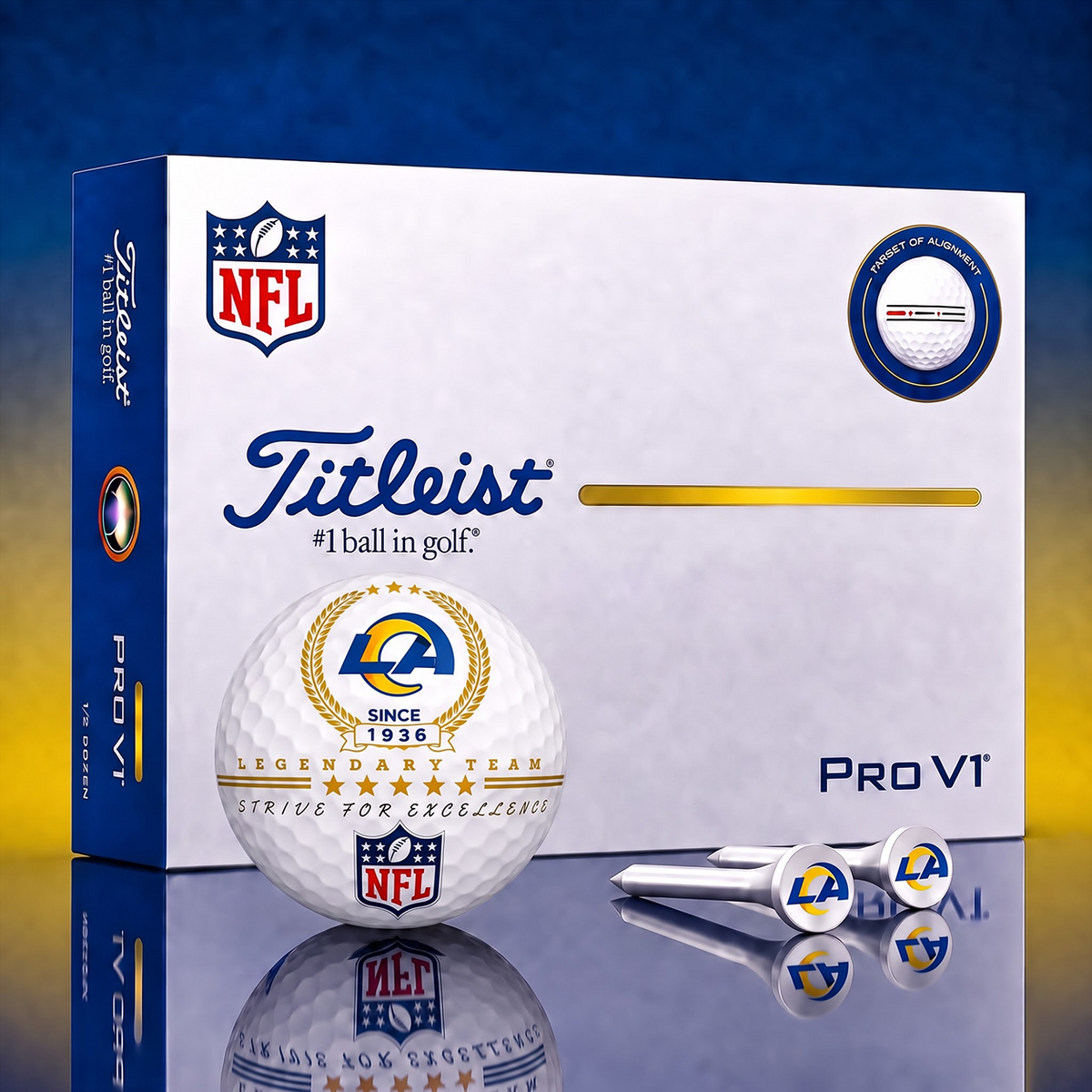Exclusive NFL x LAR Legendary Team V2 Golf Ball