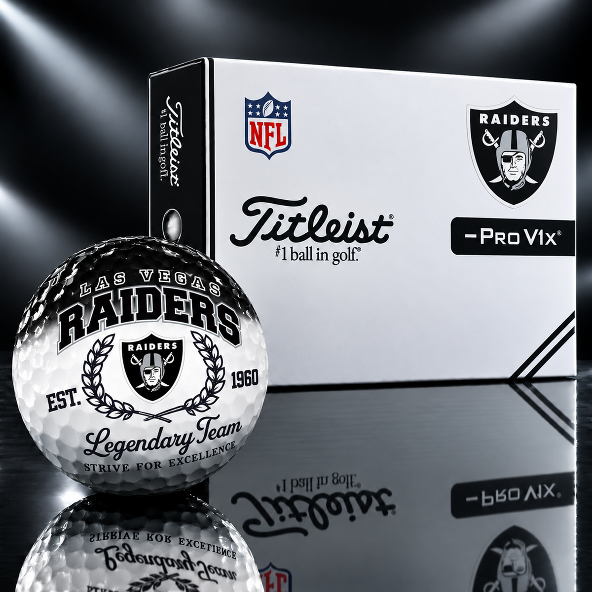 Exclusive NFL x LV Legendary Team V9 Golf Ball