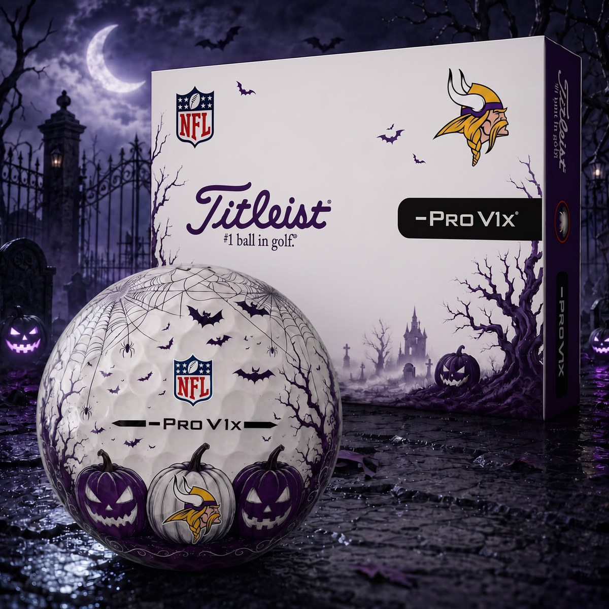 Exclusive NFL x MIN Halloween V2 Golf Ball