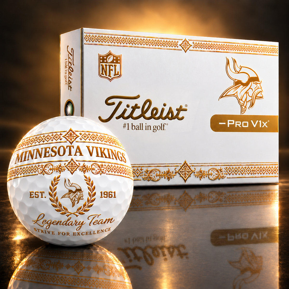 Exclusive NFL x MIN Legendary Team V8 Golf Ball