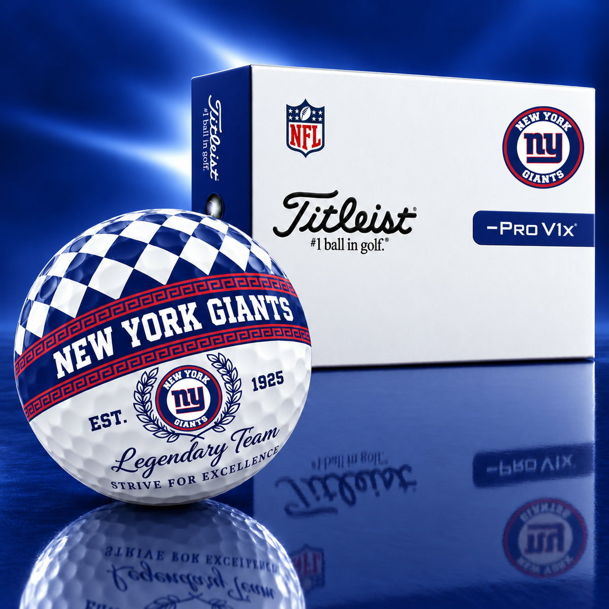Exclusive NFL x NYG Legendary Team V10 Golf Ball