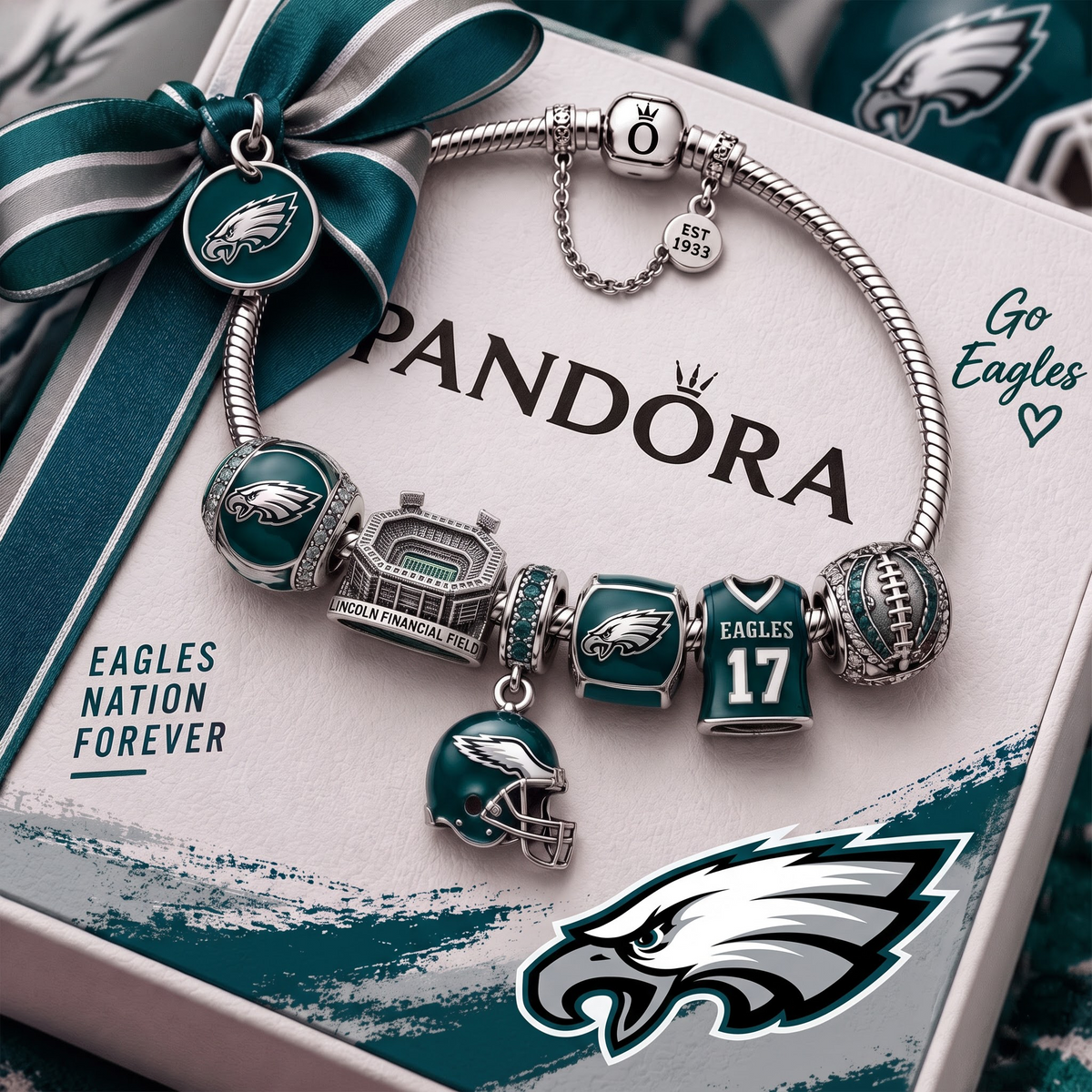 Exclusive NFL x PHI Charm Bracelet Set