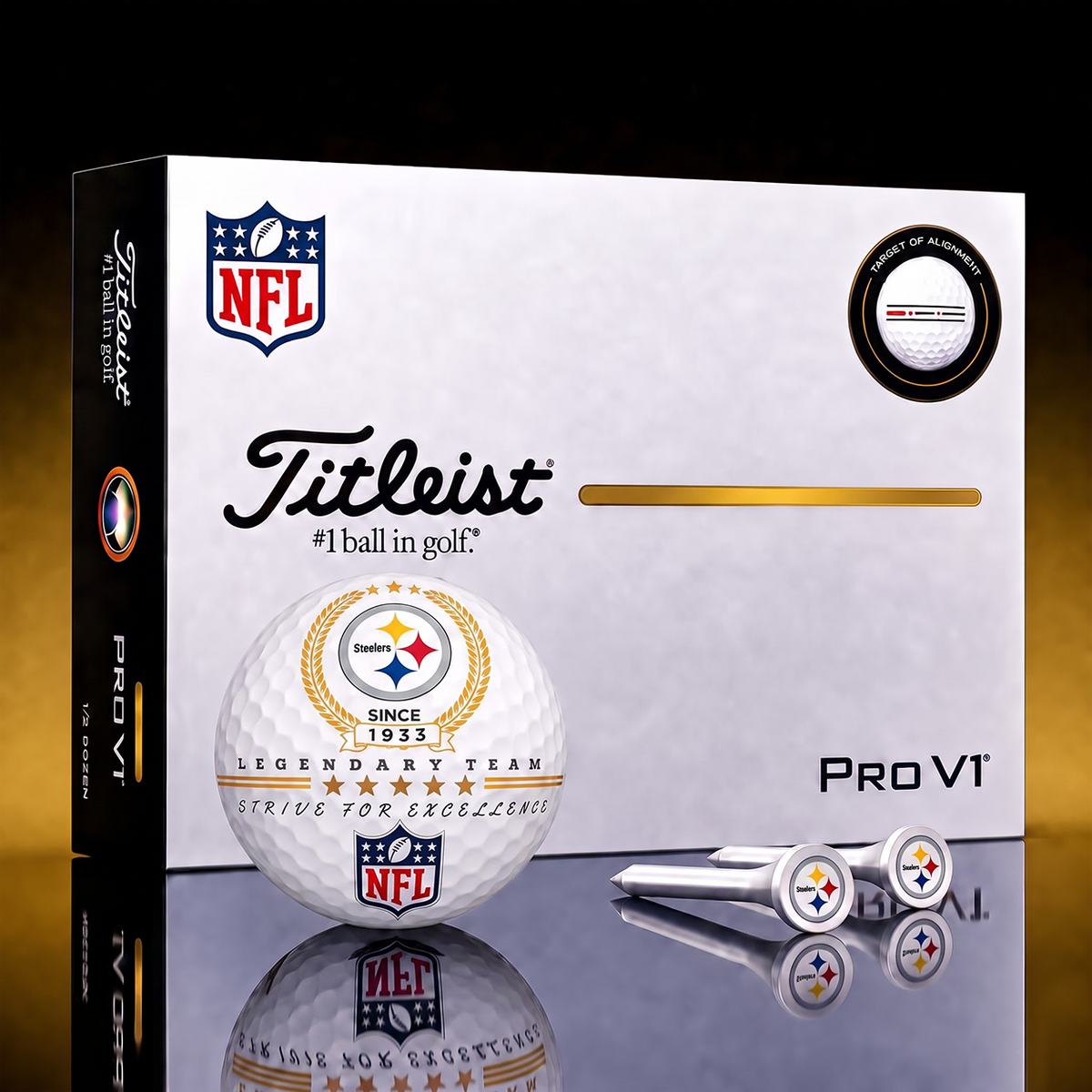 Exclusive NFL x PIT Legendary Team V2 Golf Ball