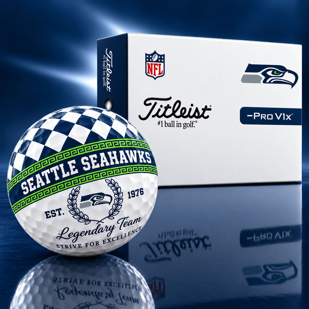 Exclusive NFL x SEA Legendary Team V10 Golf Ball