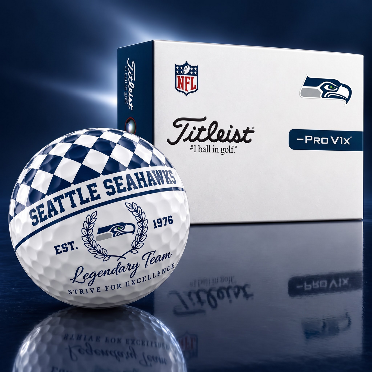 Exclusive NFL x SEA Legendary Team V6 Golf Ball