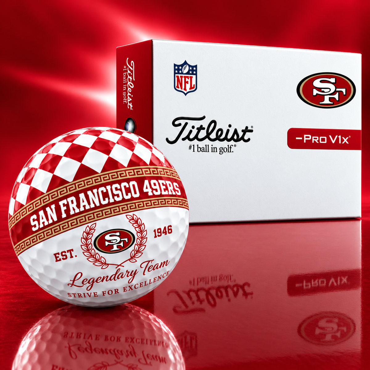 Exclusive NFL x SF Legendary Team V10 Golf Ball