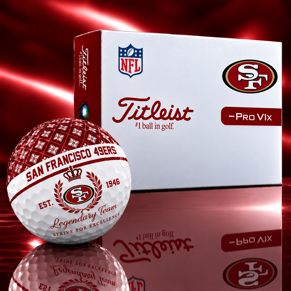 Exclusive NFL x SF Legendary Team V7 Golf Ball