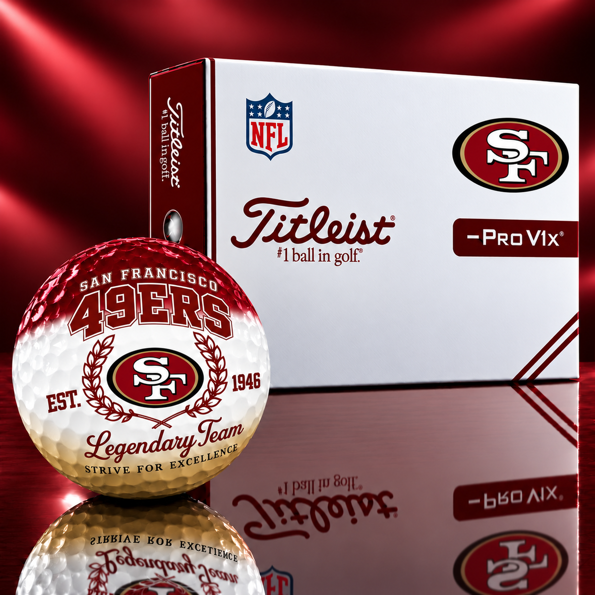 Exclusive NFL x SF Legendary Team V9 Golf Ball