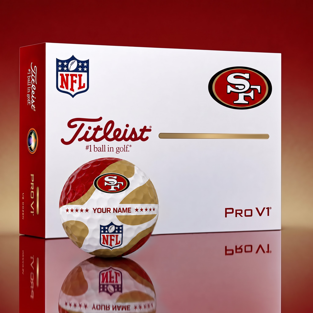 Exclusive NFL x SF Personalized Name Golf Ball