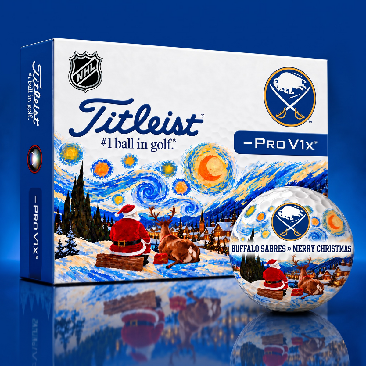 Exclusive NHL x BUF Merry Christmas Golf Ball