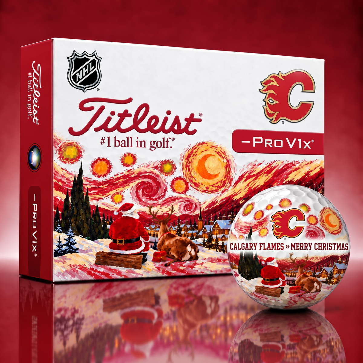 Exclusive NHL x CAL Merry Christmas Golf Ball