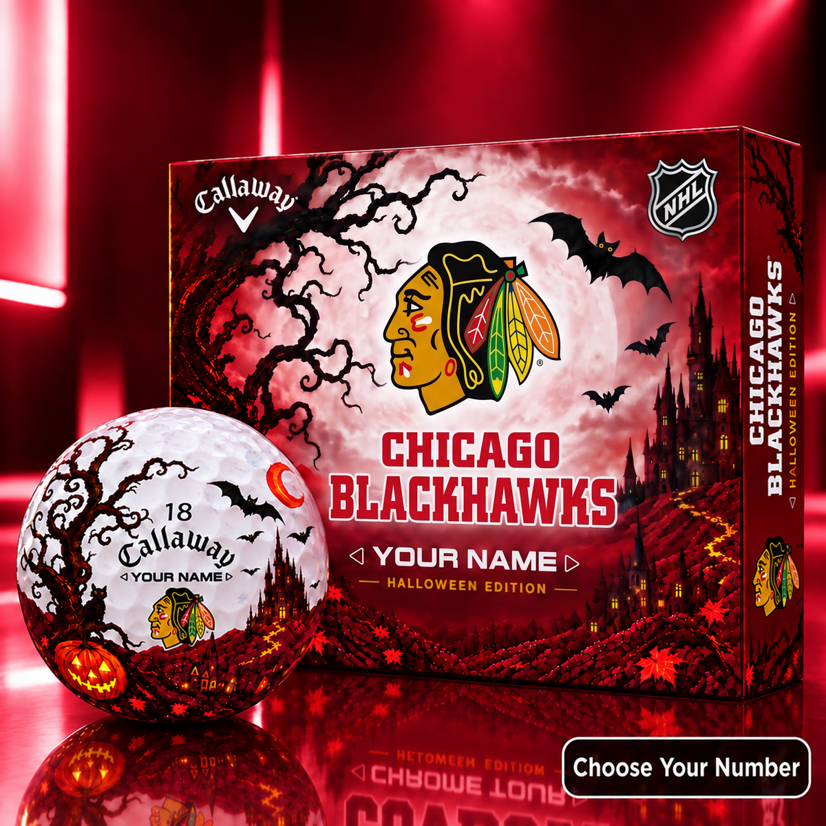 Exclusive NHL x CHI HLW V4 Golf Ball