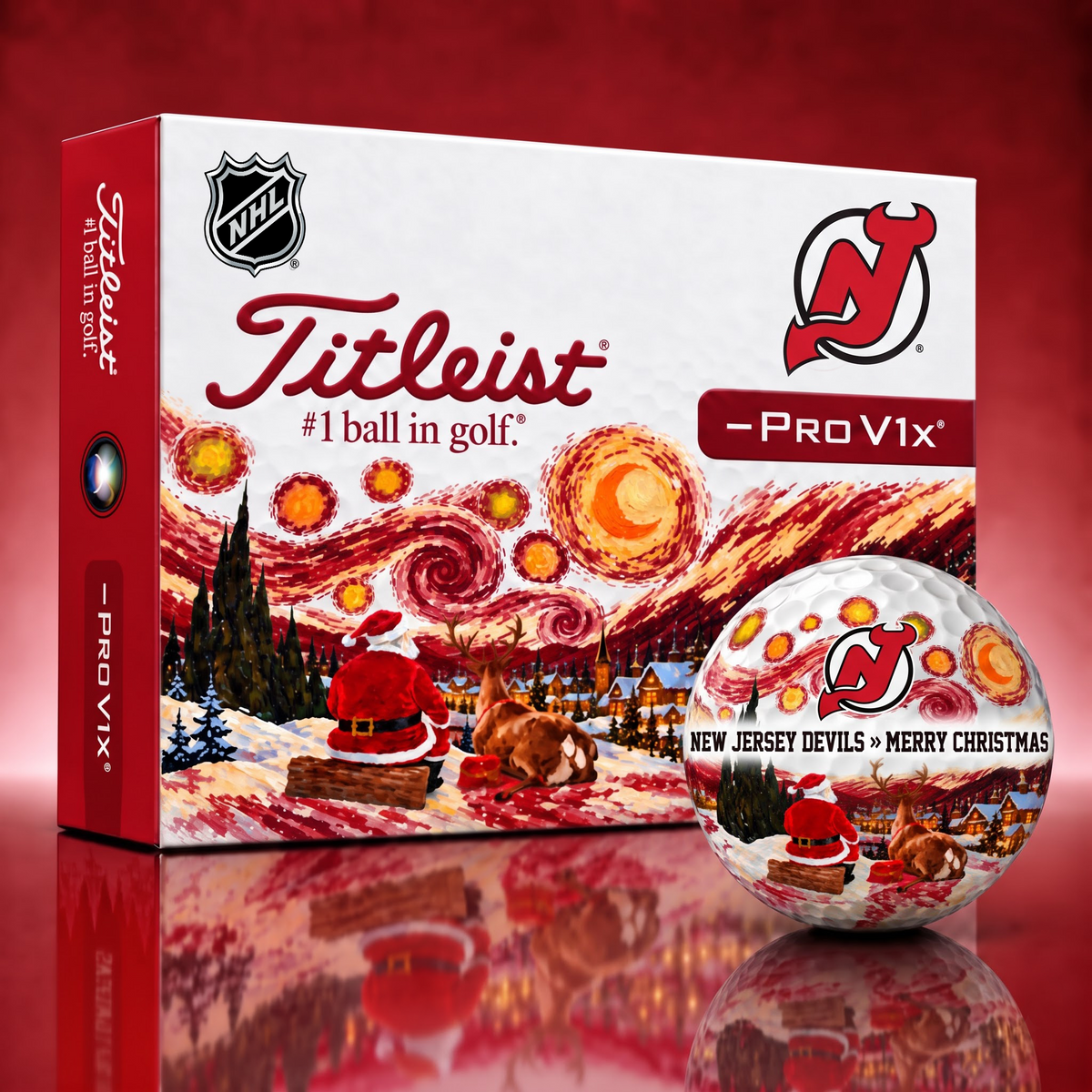 Exclusive NHL x NJ Merry Christmas Golf Ball