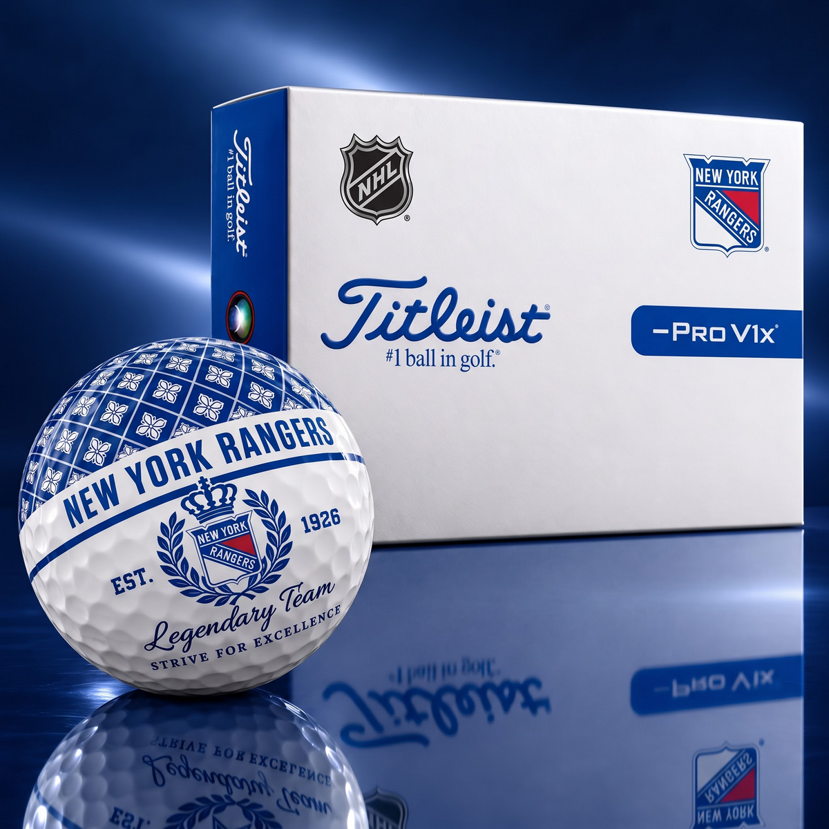 Exclusive NHL x NYR Legendary Team V7 Golf Ball