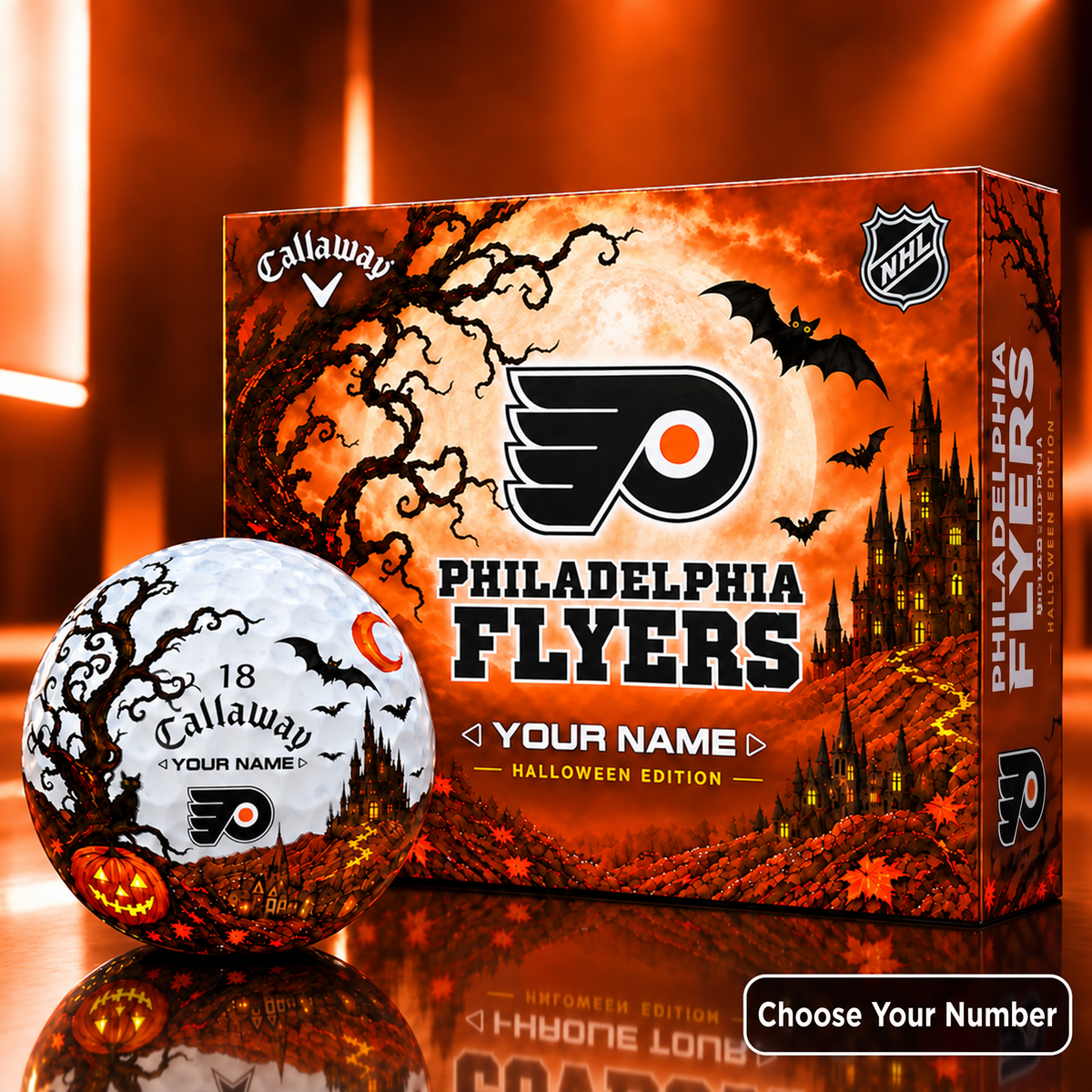 Exclusive NHL x PHI HLW V4 Golf Ball