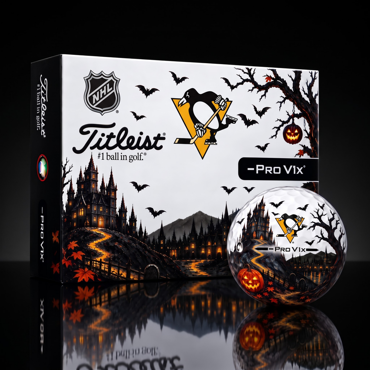 Exclusive NHL x PIT Halloween V3 Golf Ball