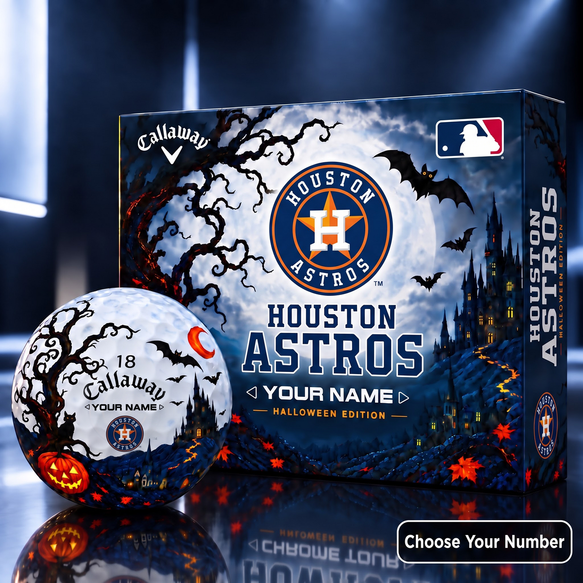 Exclusive MLB x HOU HLW V4 Golf Ball