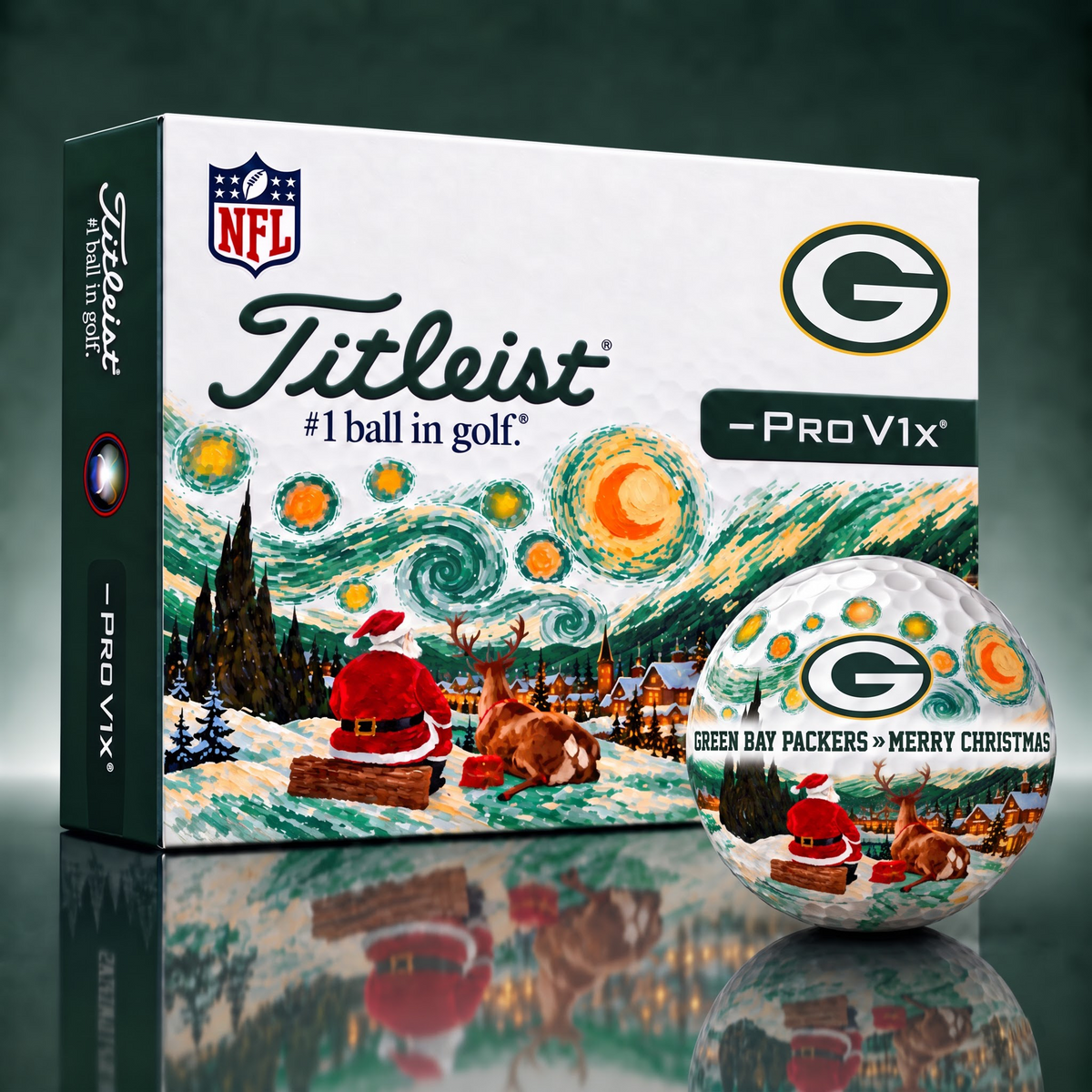 Exclusive NFL x GB Merry Christmas Golf Ball