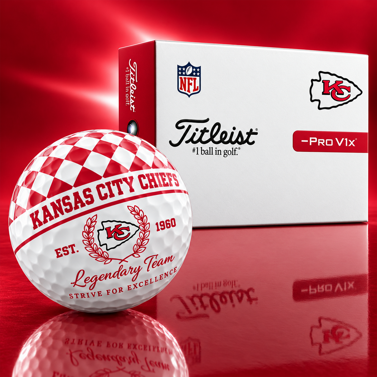 Exclusive NFL x KC Legendary Team V6 Golf Ball
