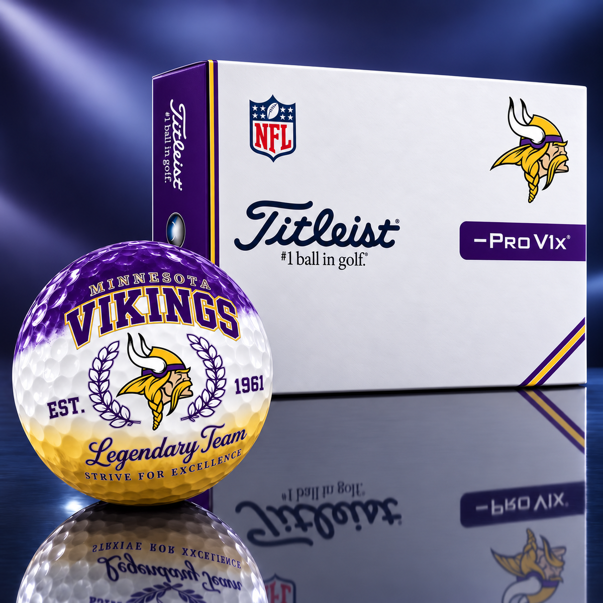 Exclusive NFL x MIN Legendary Team V9 Golf Ball
