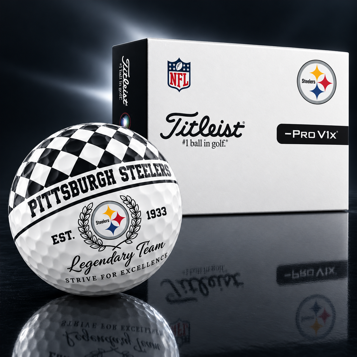 Exclusive NFL x PIT Legendary Team V6 Golf Ball