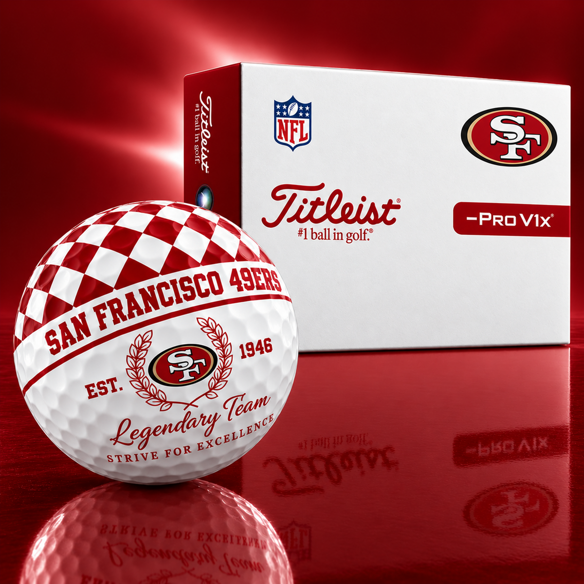 Exclusive NFL x SF Legendary Team V6 Golf Ball