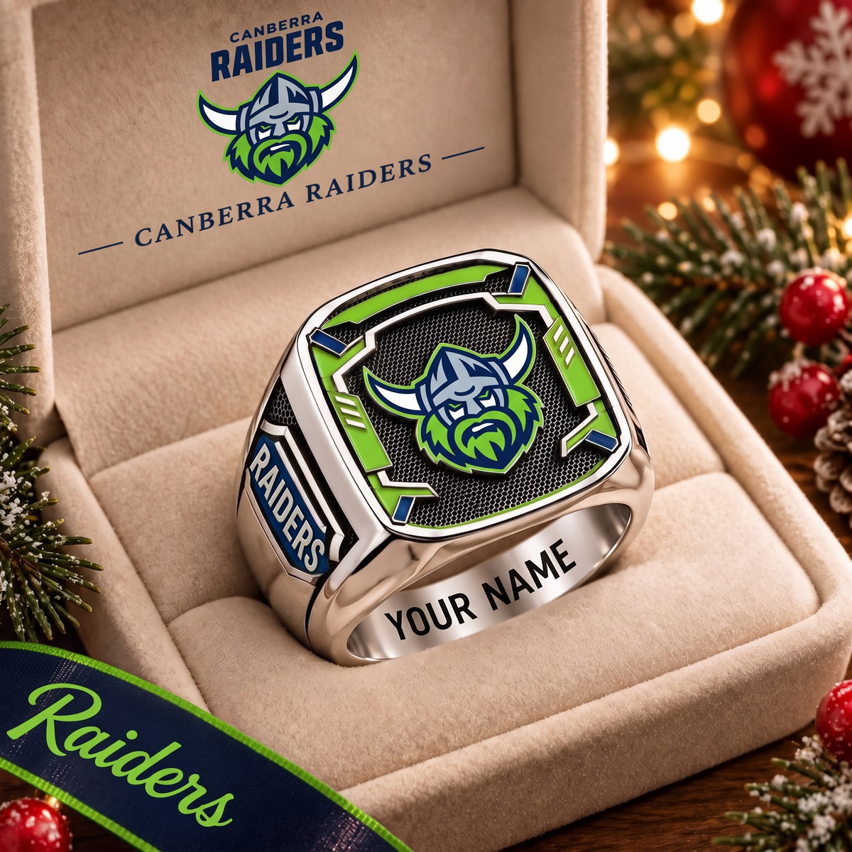Exclusve NRL x CR Personalized Name Ring