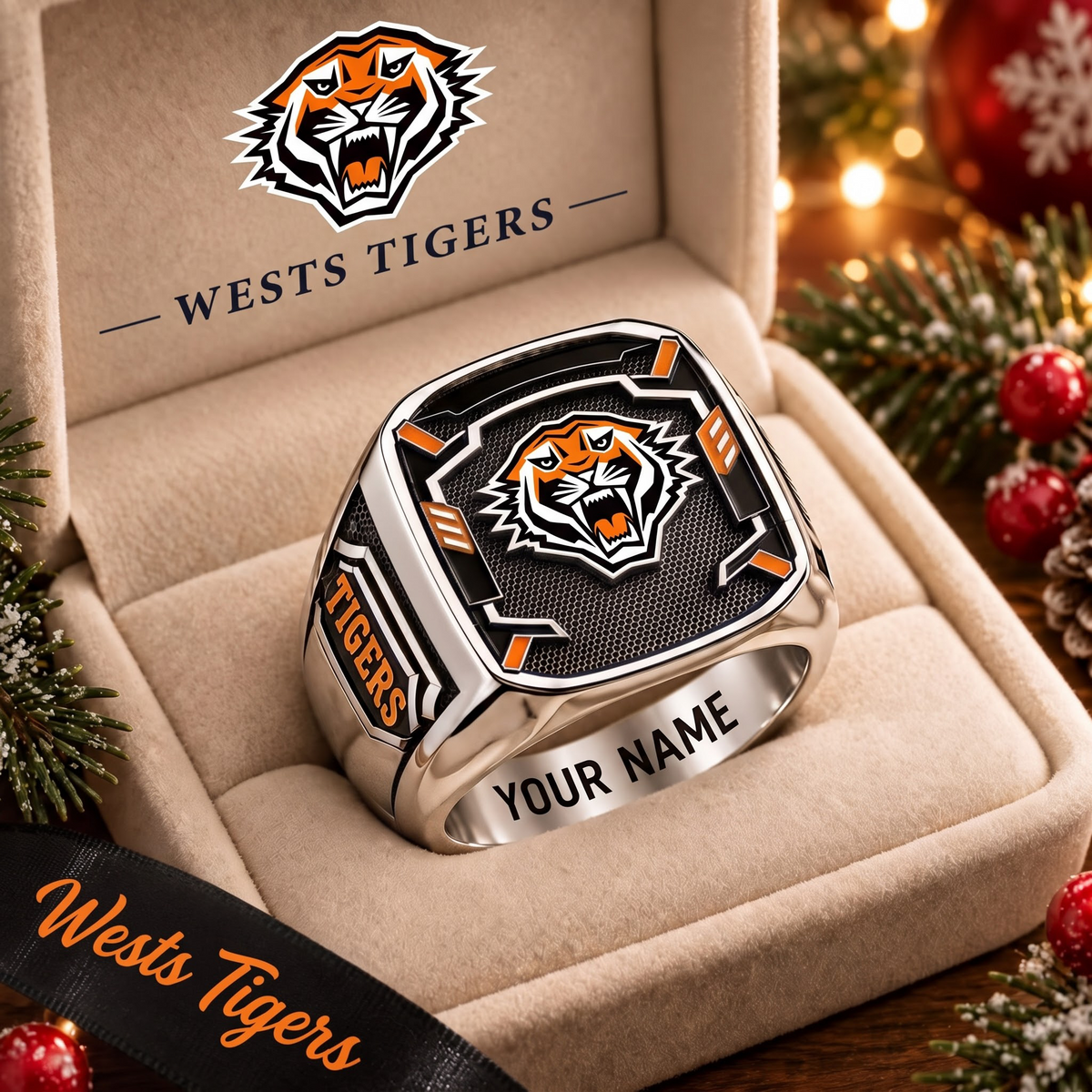 Exclusve NRL x WT Personalized Name Ring