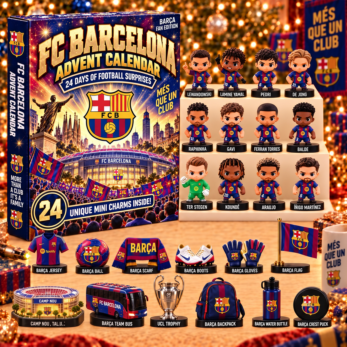 FCB x UEFA Game Day Personalized 24 Days Of Advent Calendar Premium Limited Edition
