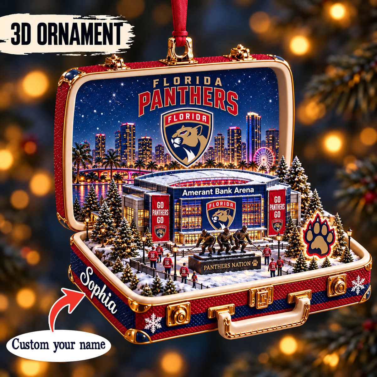 FLA x NHL Christmas KICKOFF Premium Personalized Acrylic Oranment