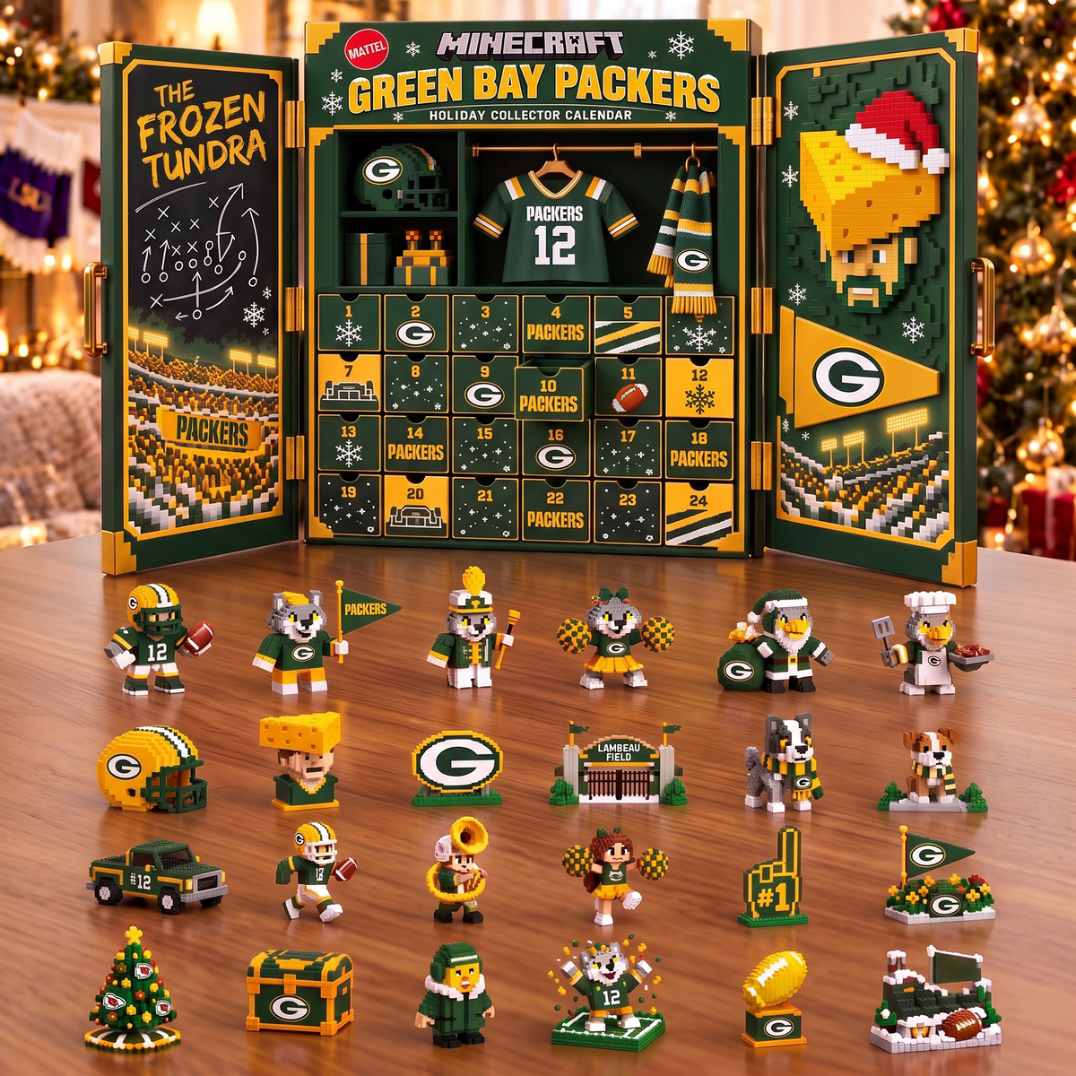 GB x 1-of-1 Custom NFL Team Christmas Advent Calendar Blind Box Set