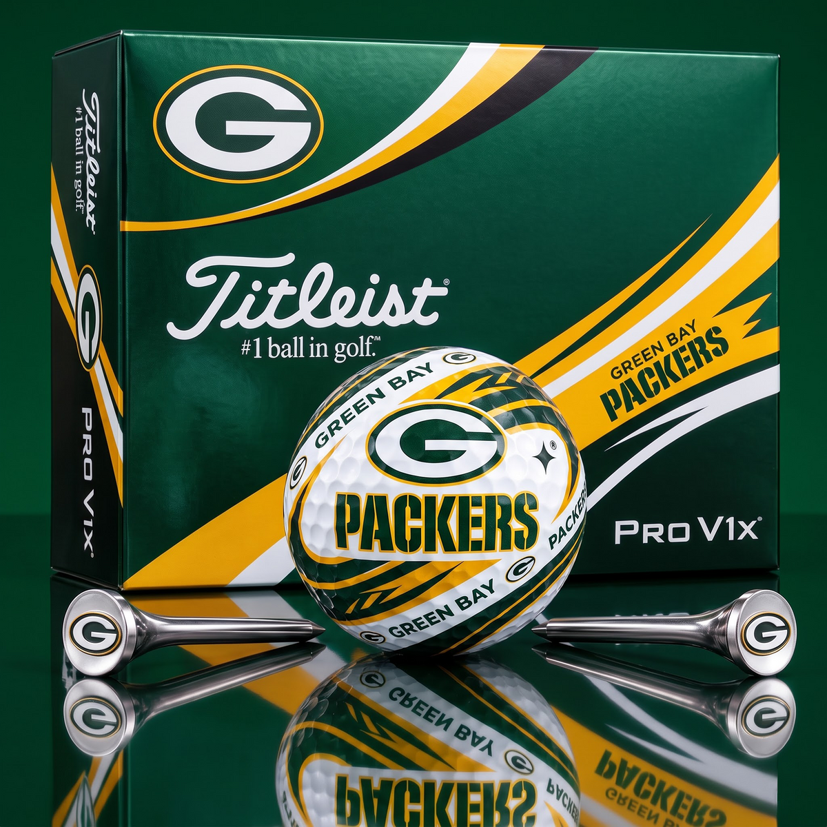 GB x 1-of-1 NFLTitleist Pro V1x Golf Balls Set
