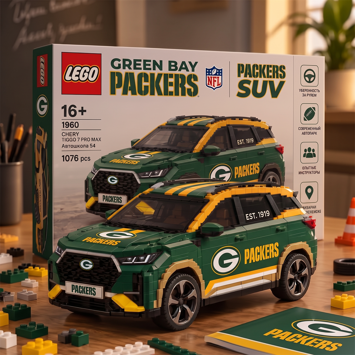 GB x NFL SUV Lego For Fan