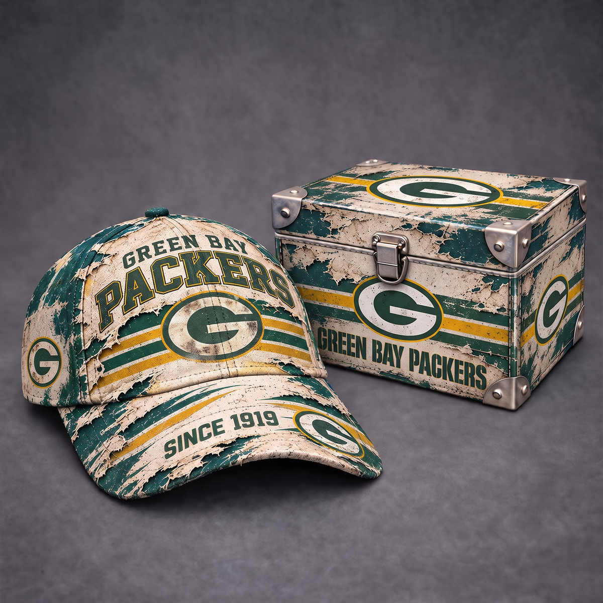 GBP x 1-of-1 NFL Distressed Baseball Cap And Gift Box Set