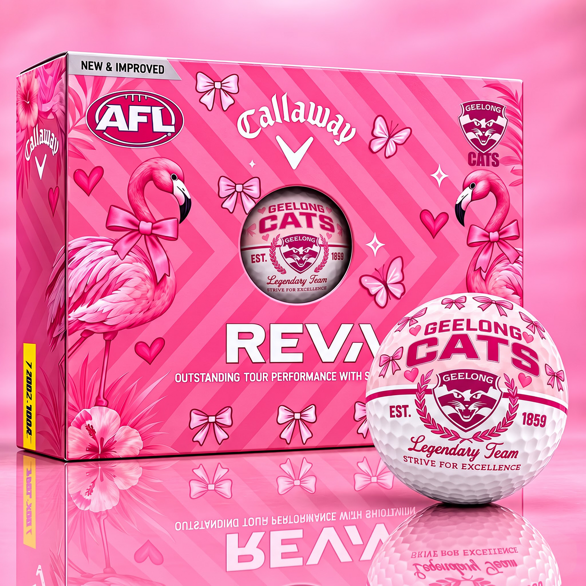GEE X Custom AFL Pink Coquette Ladies Golf Balls