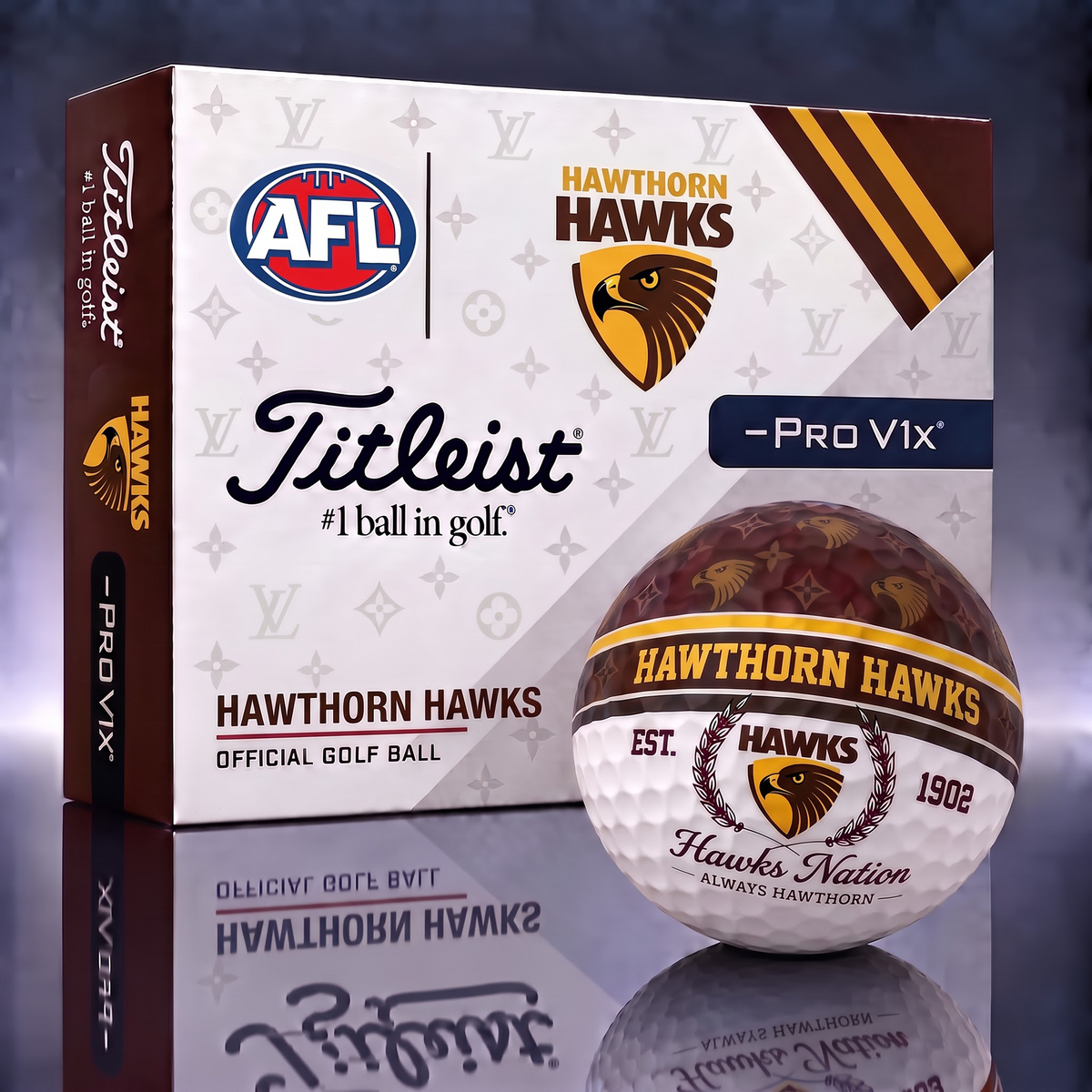 HAW X Custom AFL Football Tradition Golf Ball Set