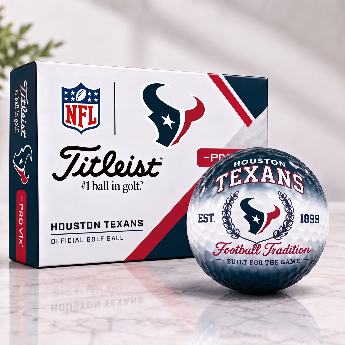 HOU X Custom NFL Football Tradition Golf Ball Set