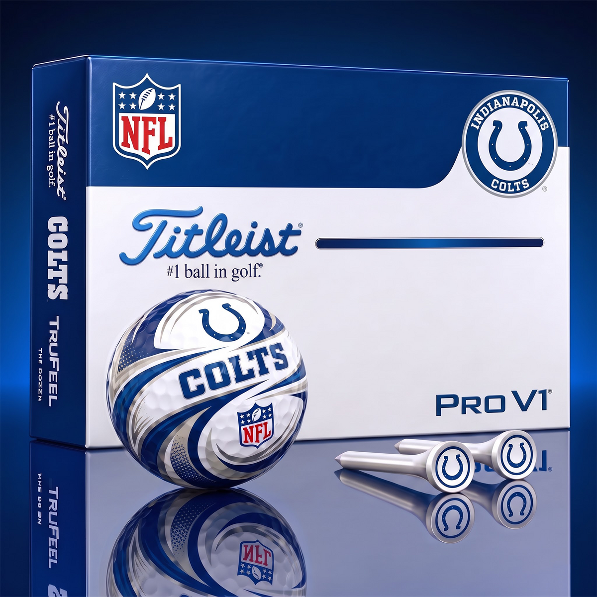 IC x 1-of-1 Custom NFL Golf Balls And Tees Gift Set