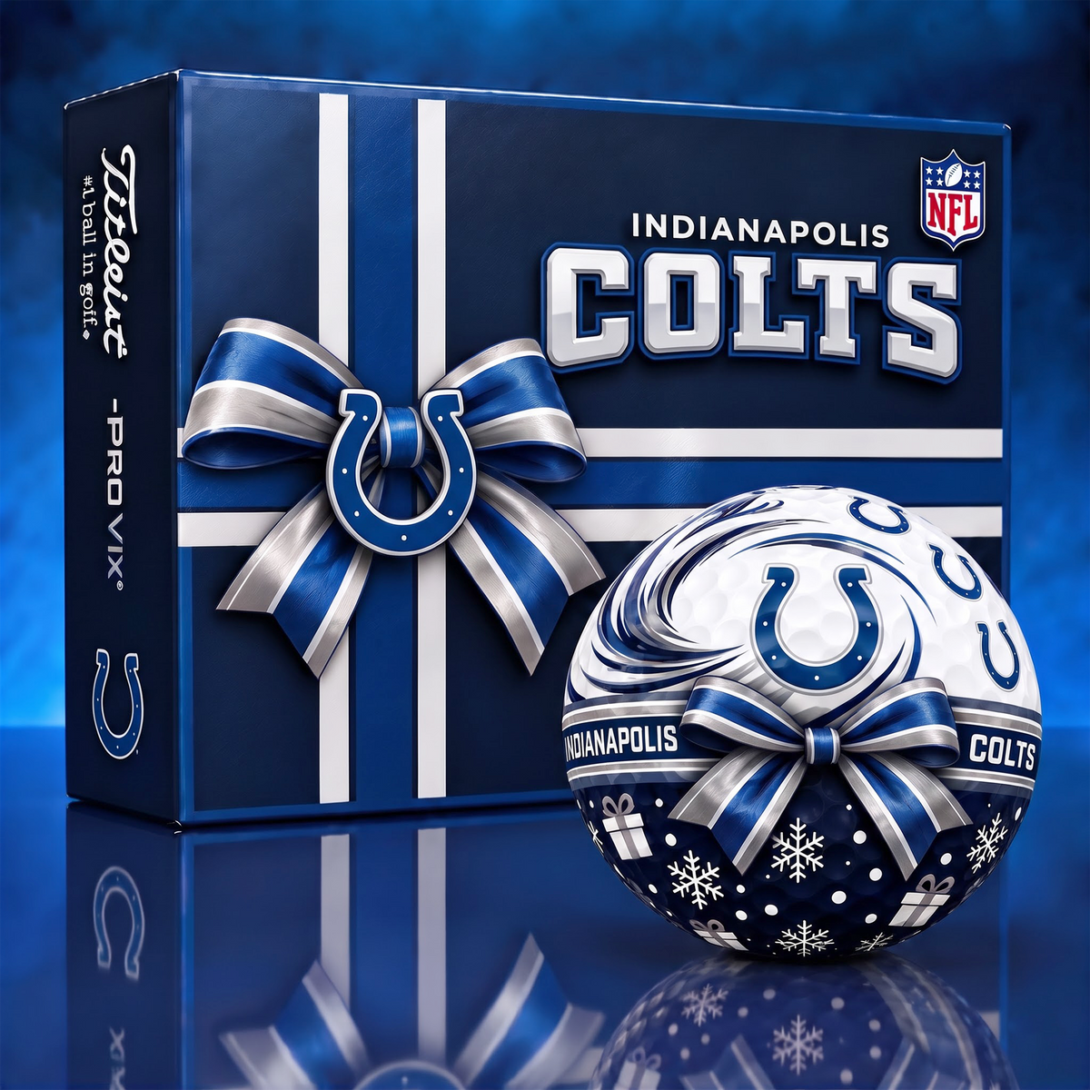 IC x 1-of-1 Custom NFL Holiday Golf Balls Gift Set For Golfer