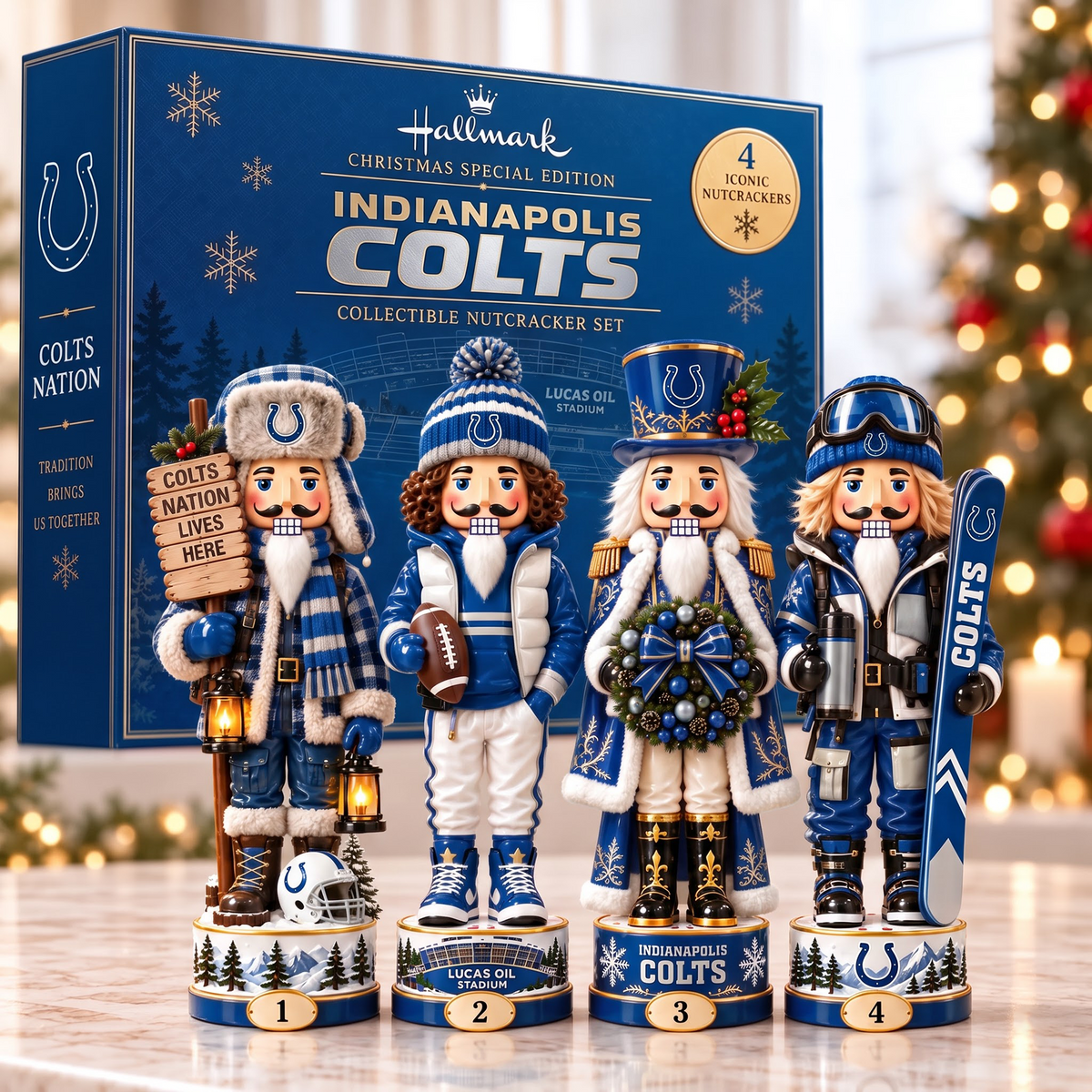 IND X Premium NFL Christmas Nutcracker Collector Set