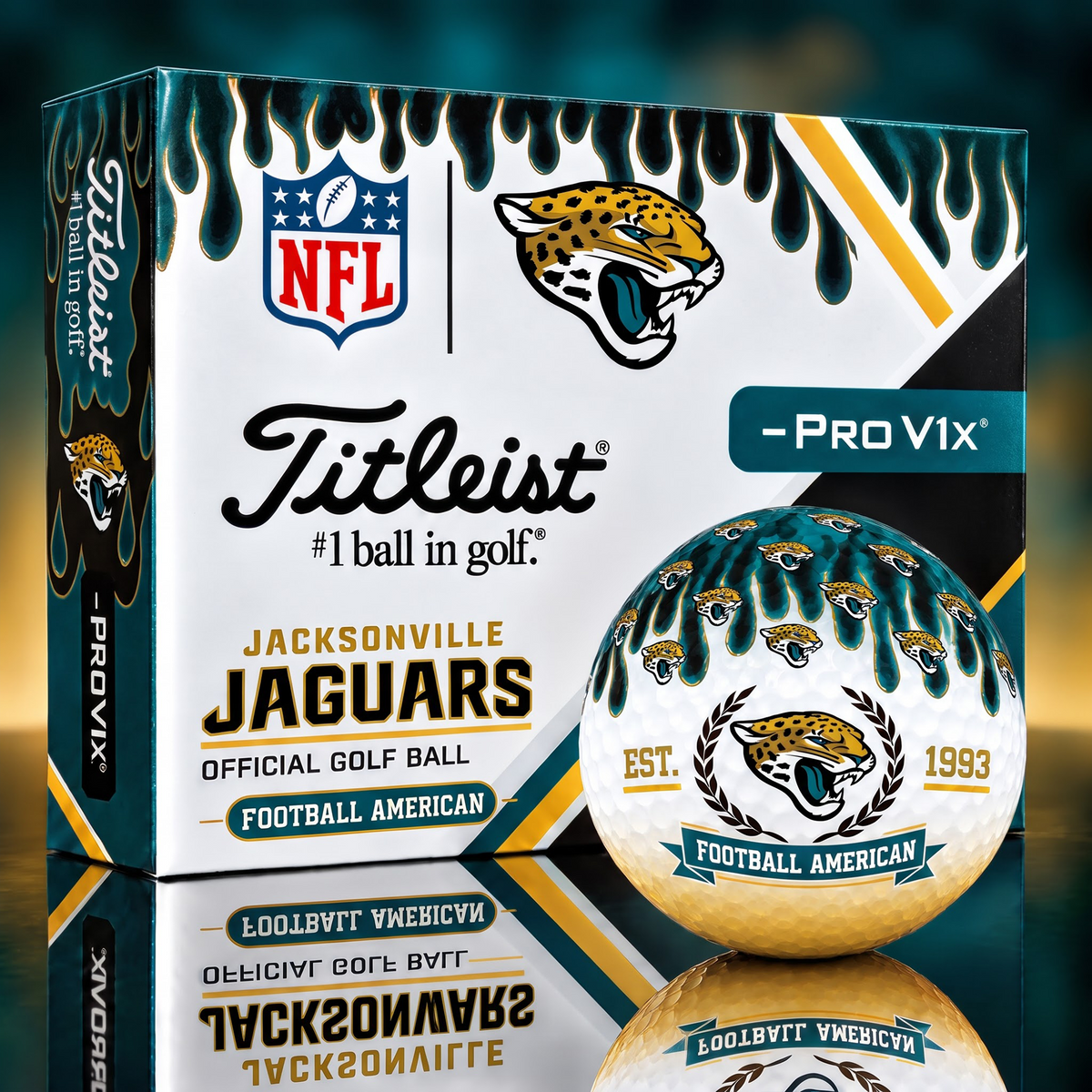 JAC X 1-of-1 Custom NFL Drip Style Golf Balls Gift For Golfer