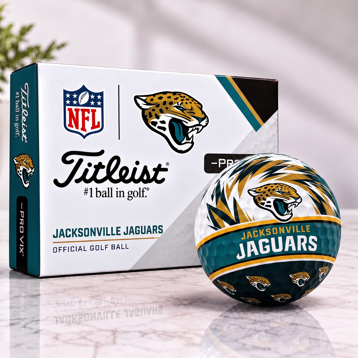 JAC X NFL 1-OF-1 IN-HOUSE CRAFTED TITLEIST PRO V1X NFL GOLF BALLS