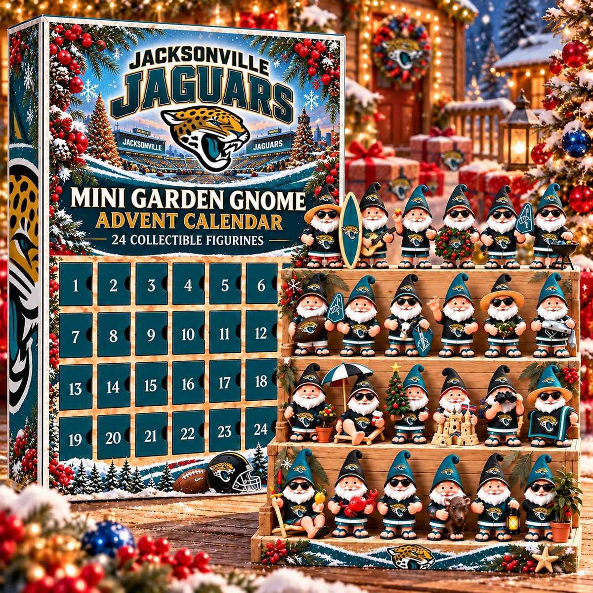 JJ x NFL Mini Garden Gnome Advent Calendar