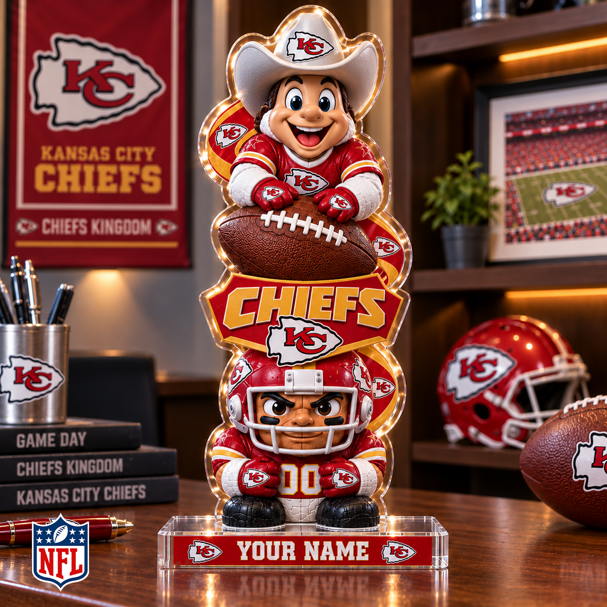 KCC x NFL Christmas KICKOFF Personalized Acrylic Block Plaque