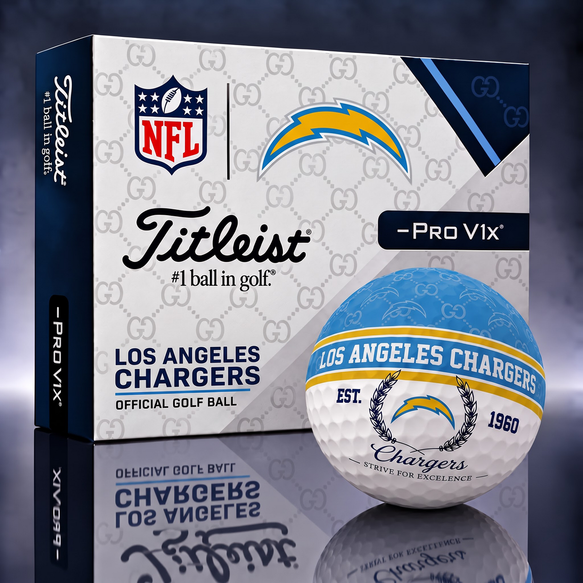 LAC X NFL Custom GC x Titleist Pro V1 Golf Balls Set
