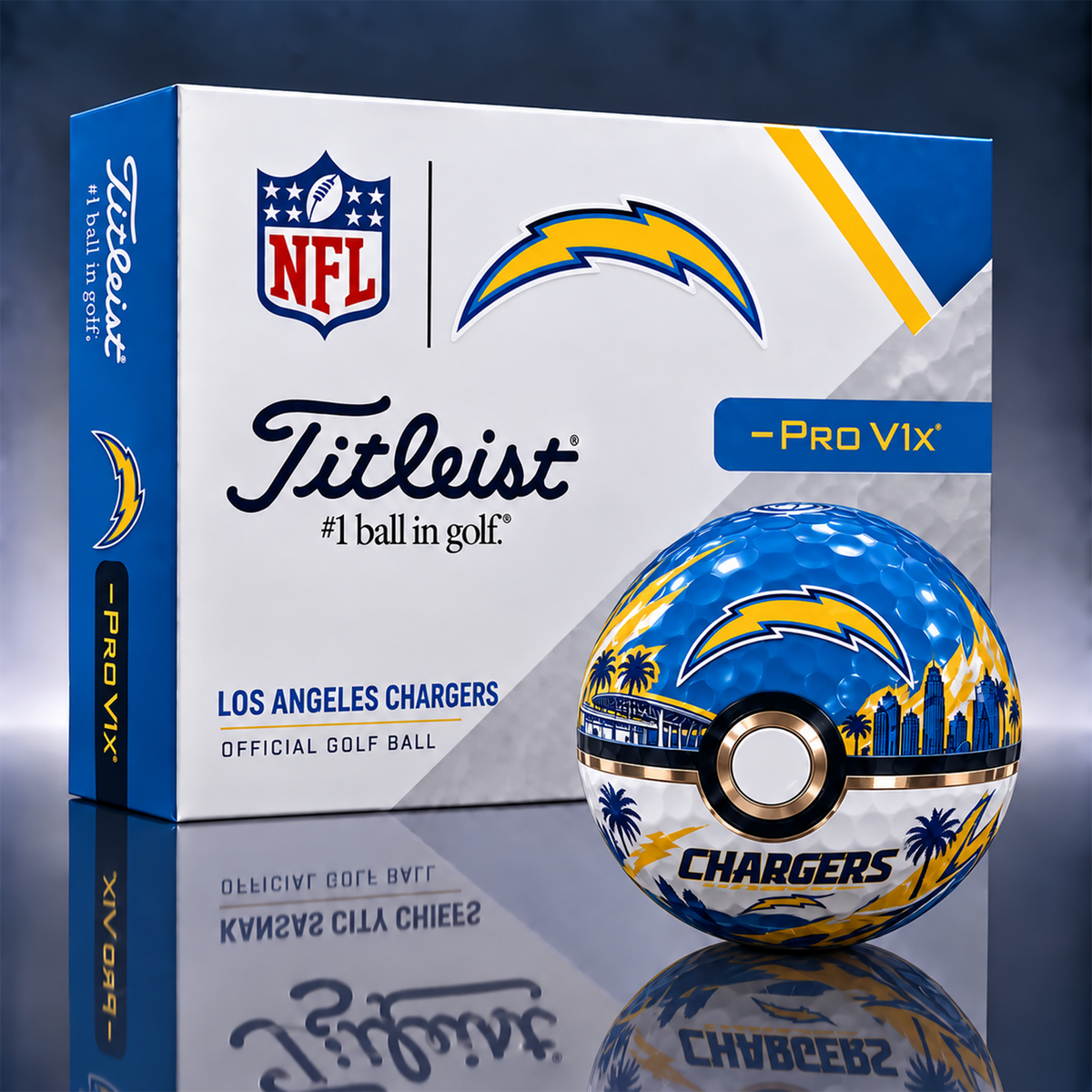 LAC x 1-of-1 NFL Pokeball Titleist Pro V1x Golf Balls